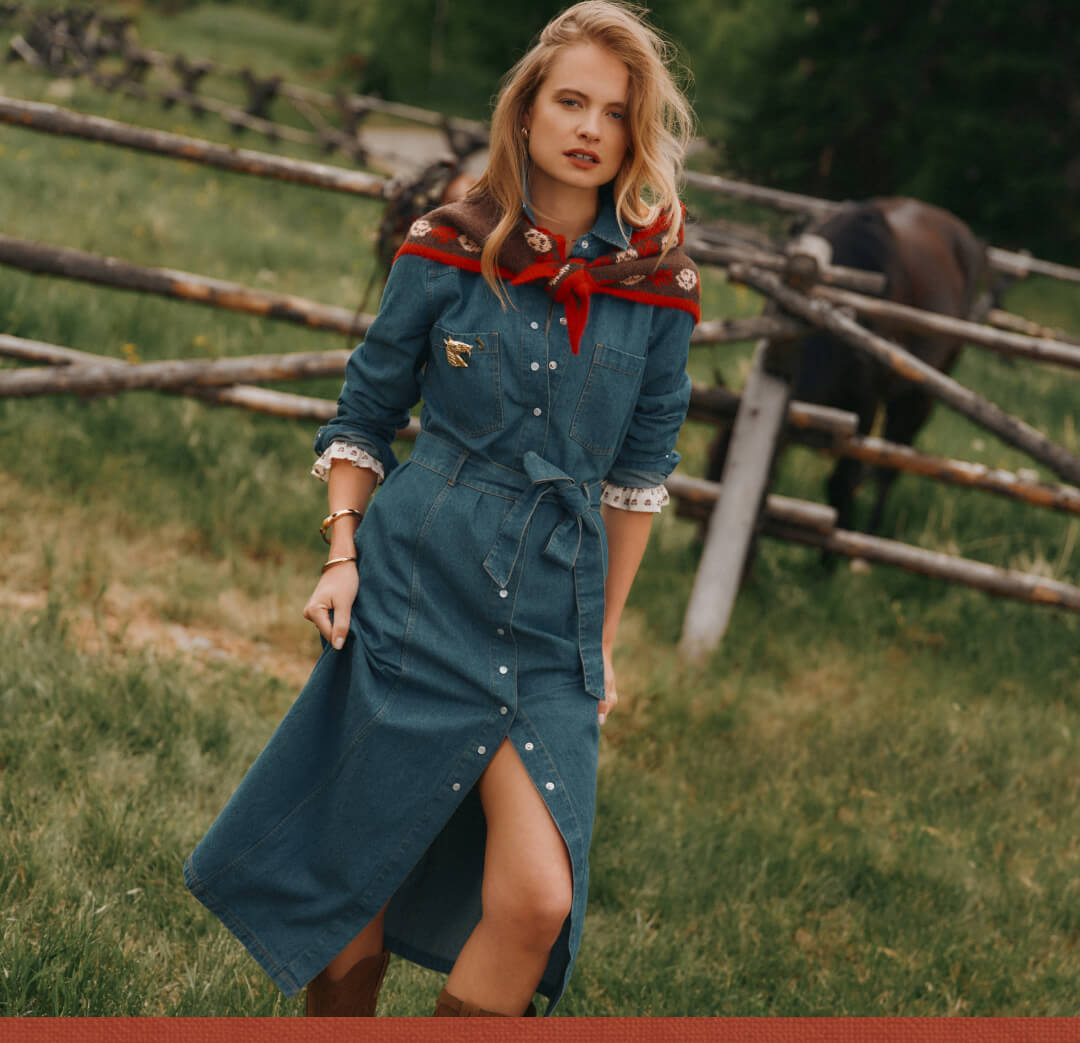 THE DENIM TIE WAIST DRESS