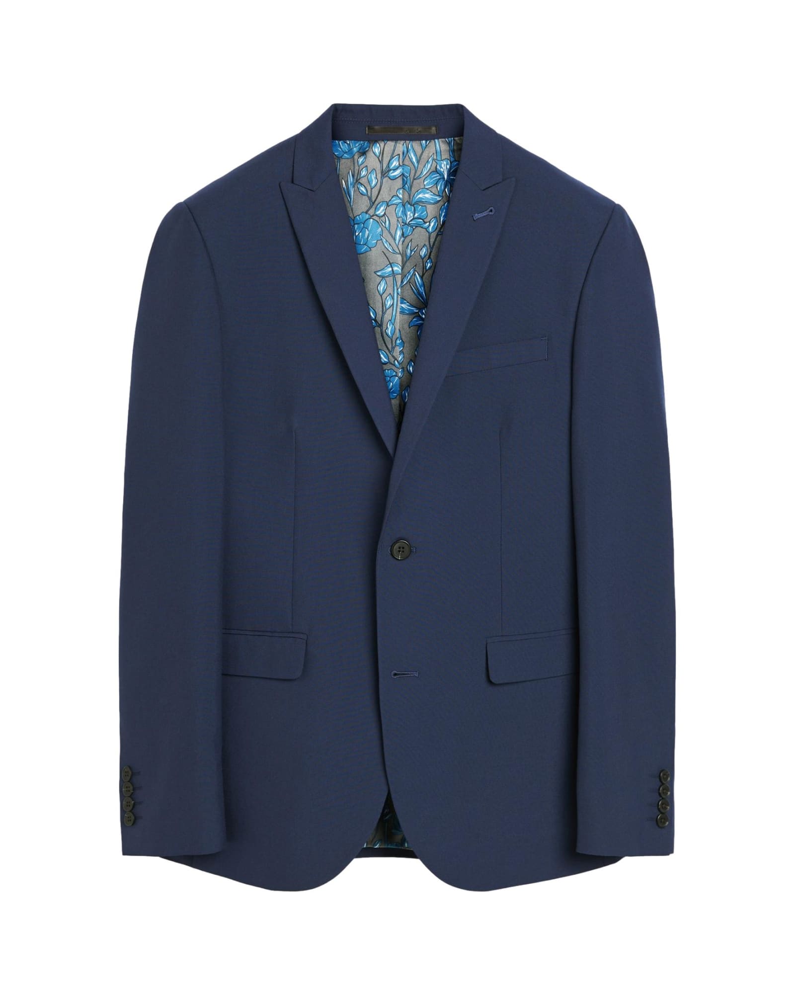 <span>Navy Blue Regular Fit Signature Nova Fides 100% Italian Wool Suit Jacket</span>