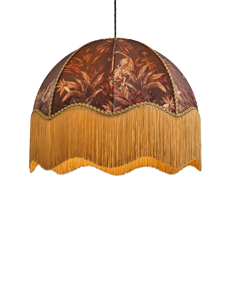 Black Luca Leopard Easy Fit Ceiling Lamp Shade
