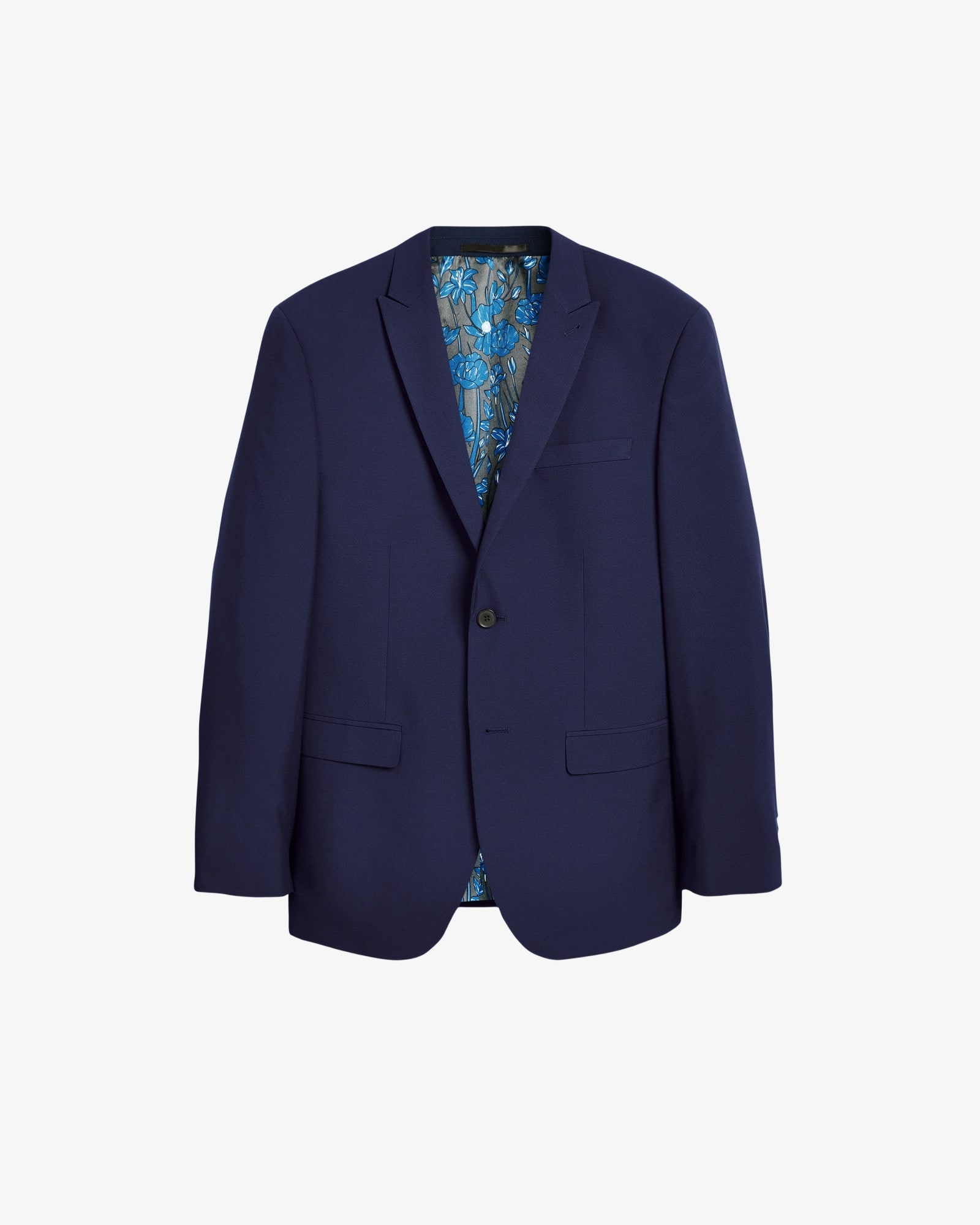 <span>Bright Blue Tailored Fit Two Button Suit Jacket</span>