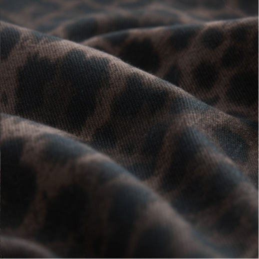 Close-up of printed denim