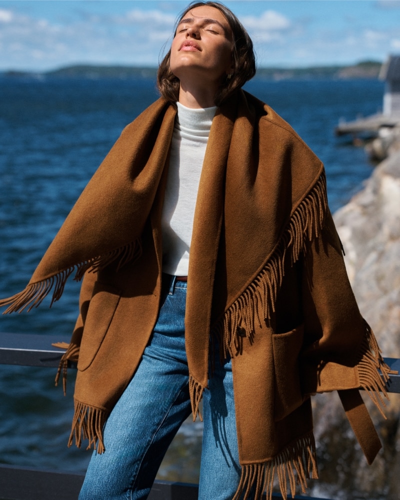 Fringe Jacket & Scarf Set