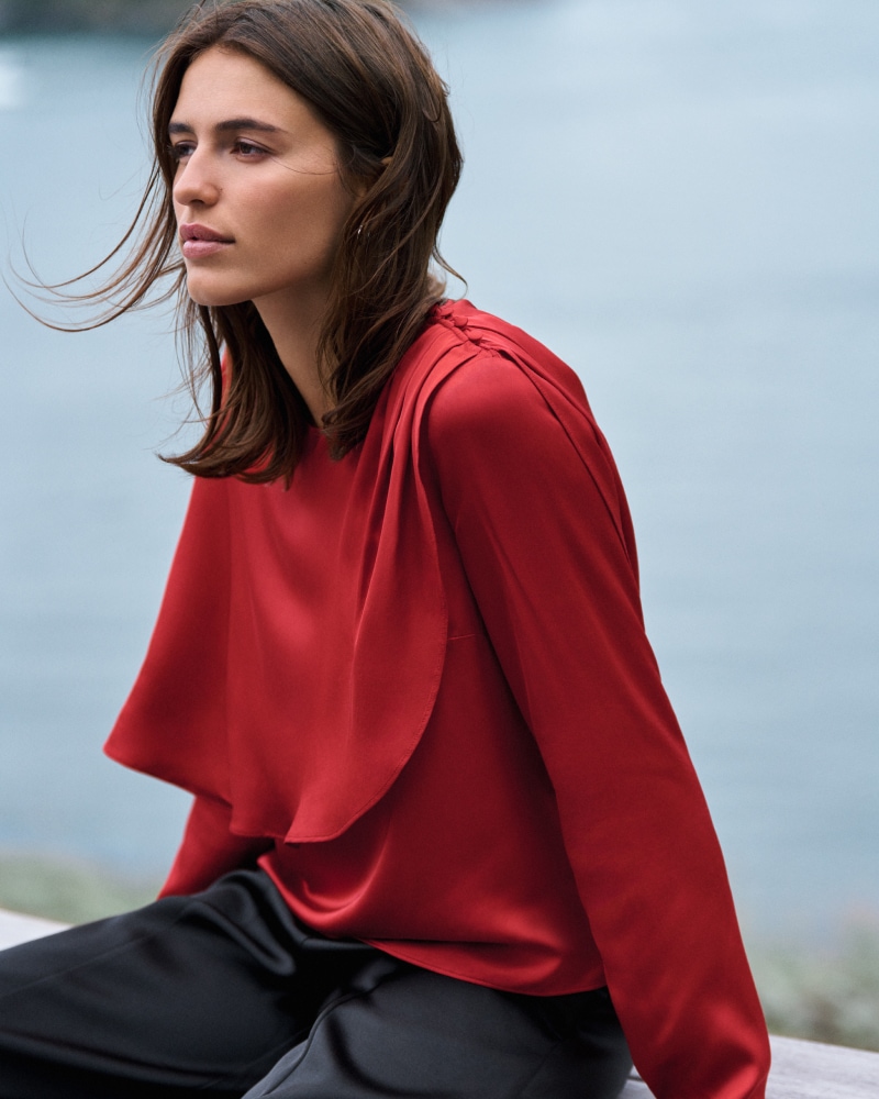 Cape Satin Red Top