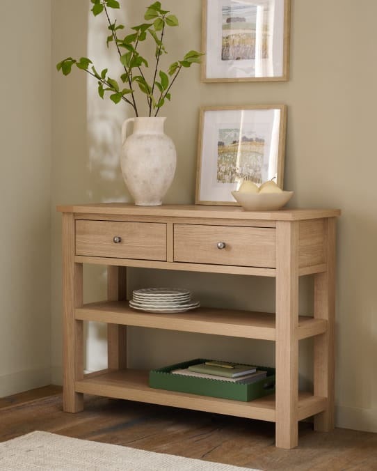Natural Malvern Cream Large Console Table