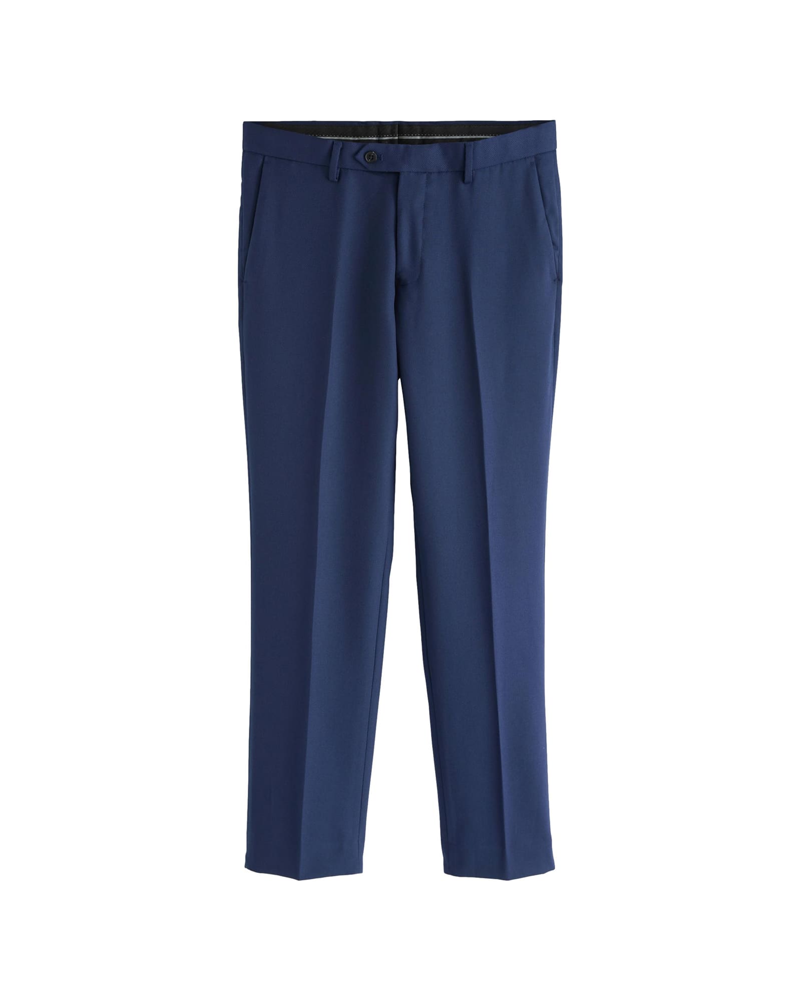 <span>Bright Blue Regular Fit Textured Suit Trousers</span>