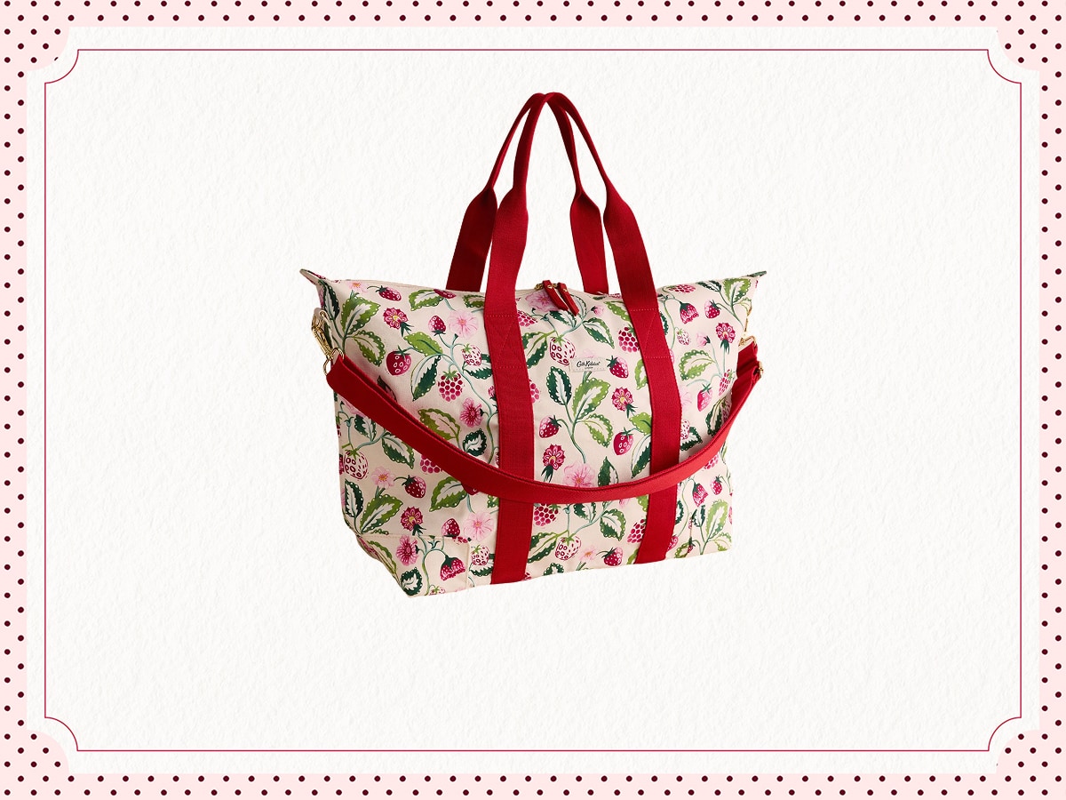 Raspberry Gardens Overnight Bag