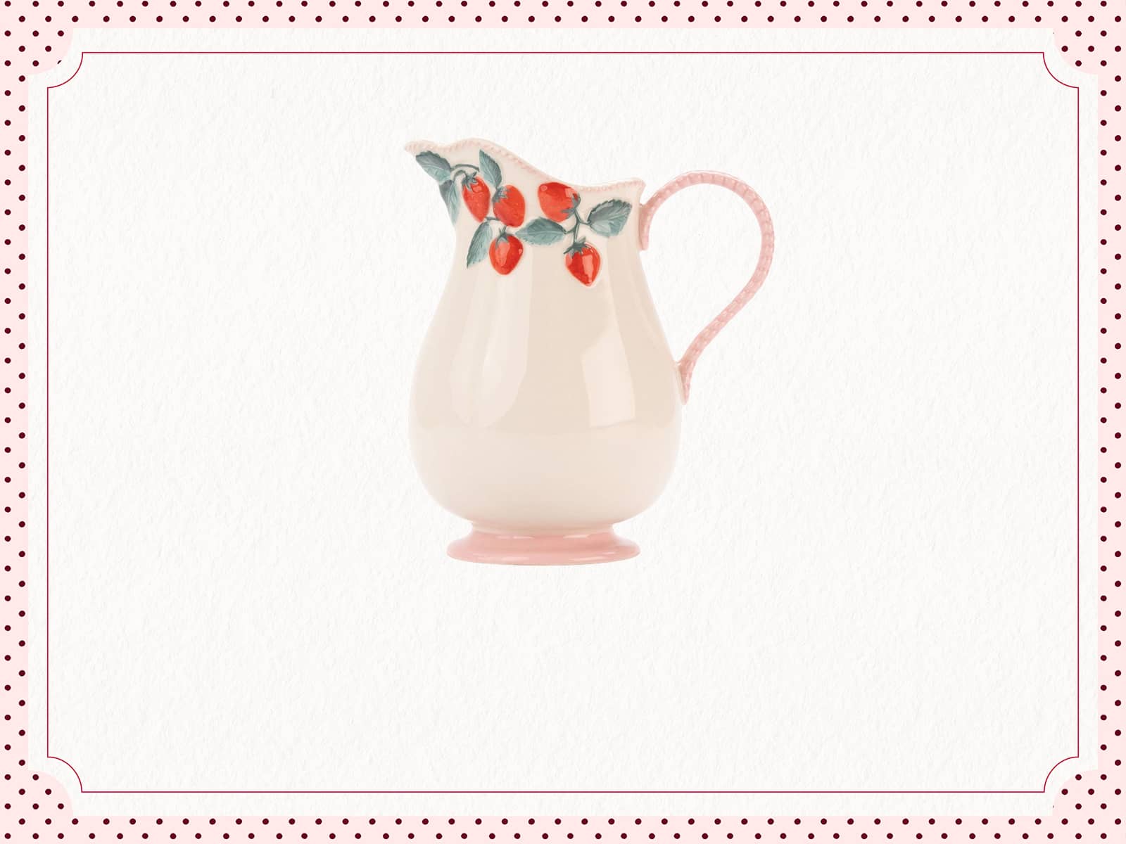 Raspberry Ceramic Pitcher Jug