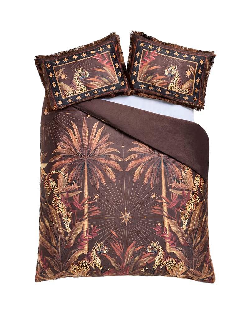 Jungle Leopard Velvet Duvet & Pillowcase Set