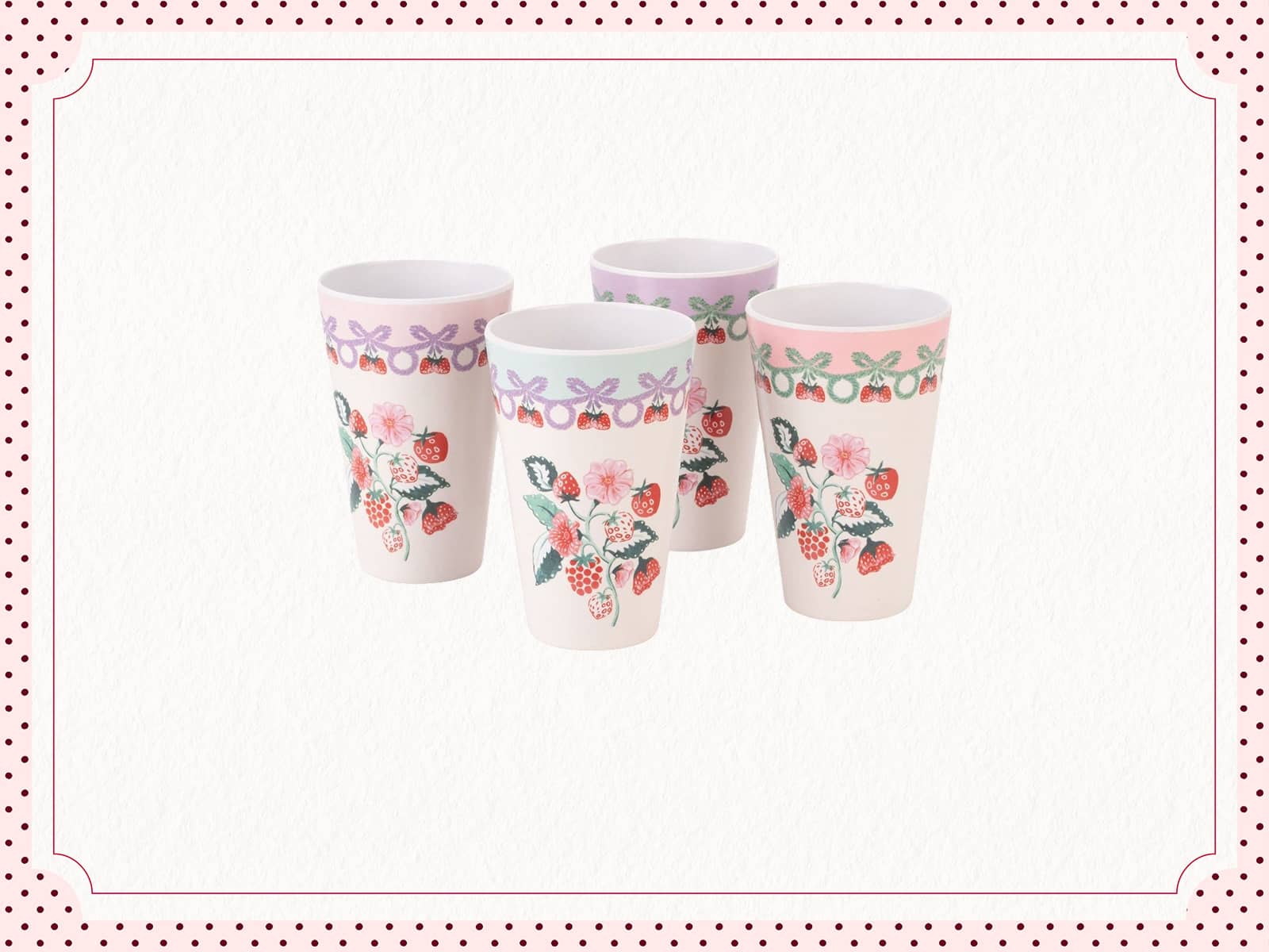 Raspberry Melamime Tumblers