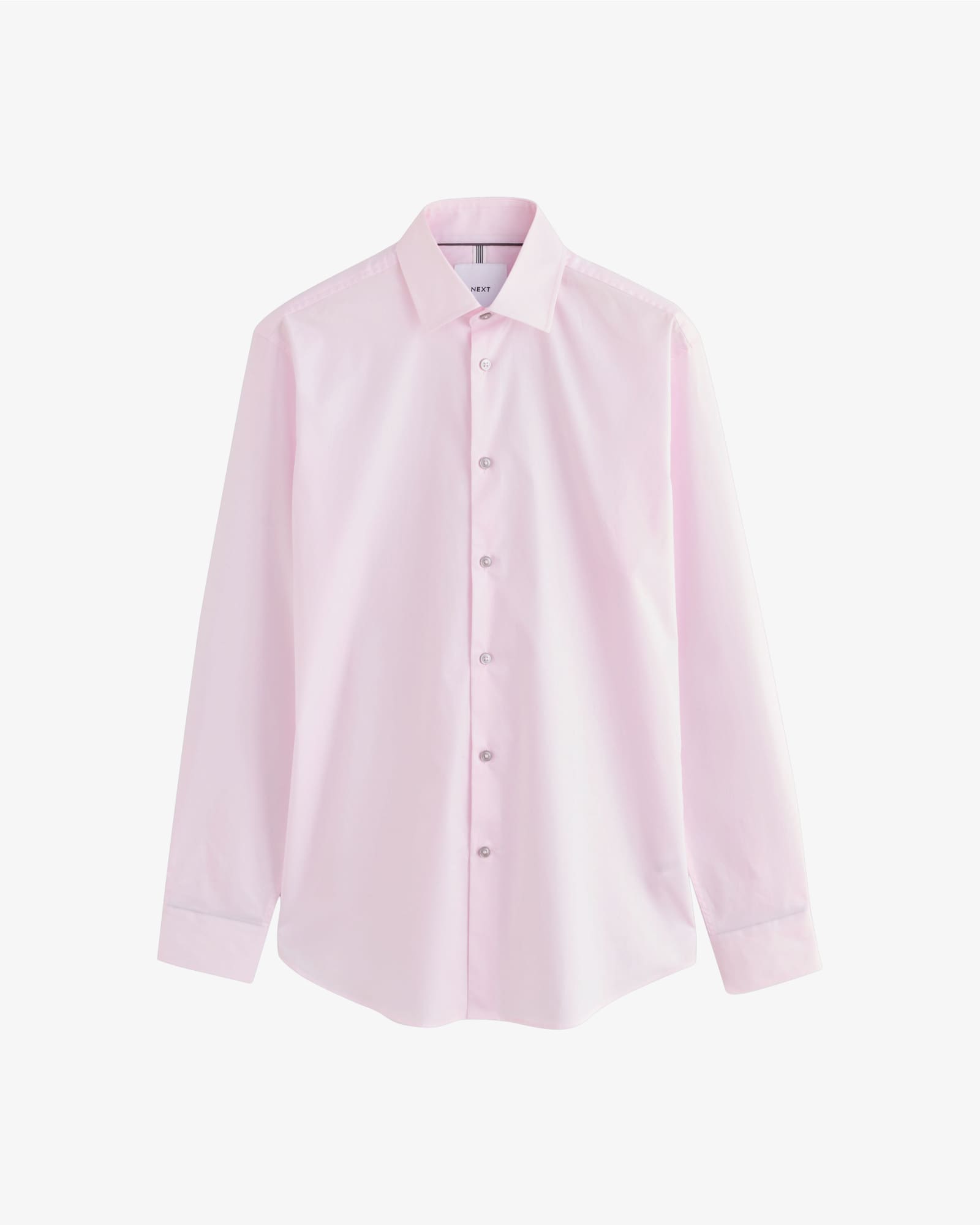 <span>Light Pink Slim Fit Cotton Stretch Long Sleeve Formal Shirt</span>