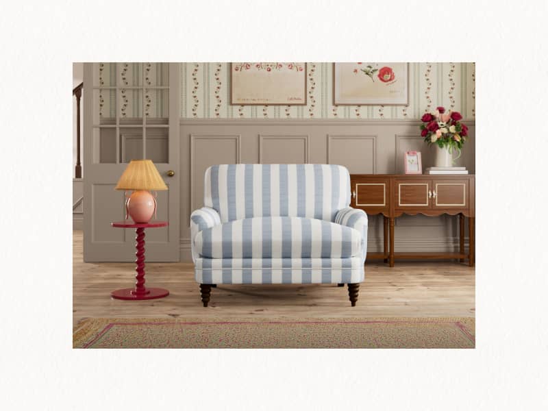 Powder Blue Canopy Stripe Sweet Pea