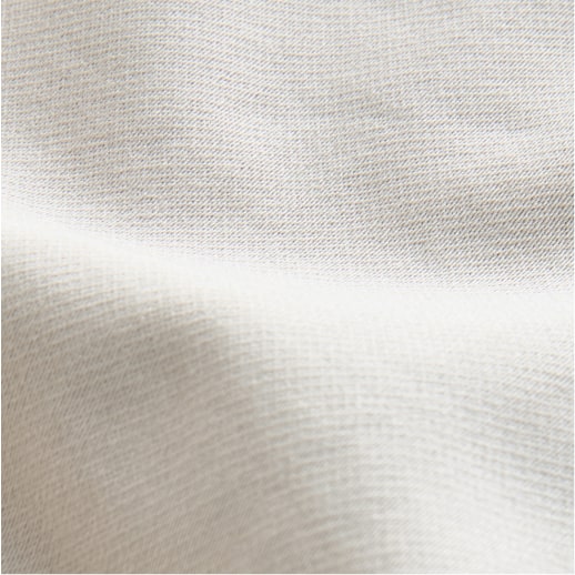 Close-up of neutral stone-coloured denim