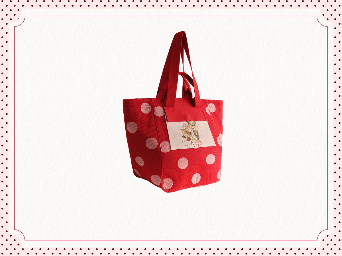 Red Polka Dot Market Tote