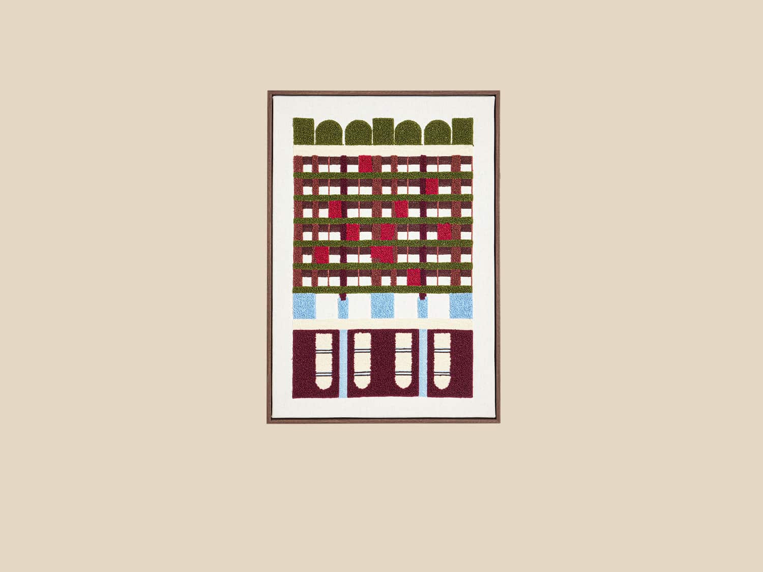Tier embroidered wall art