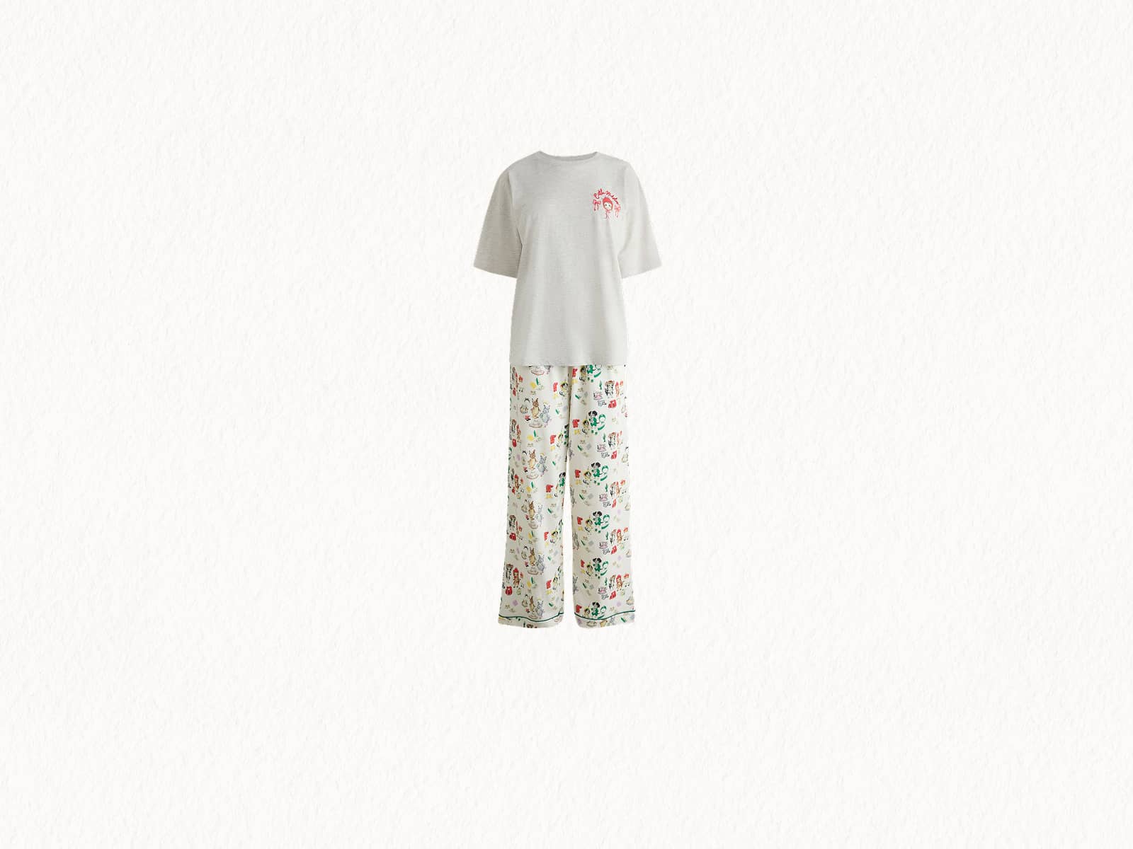 Novelty Cat Print Pyjamas