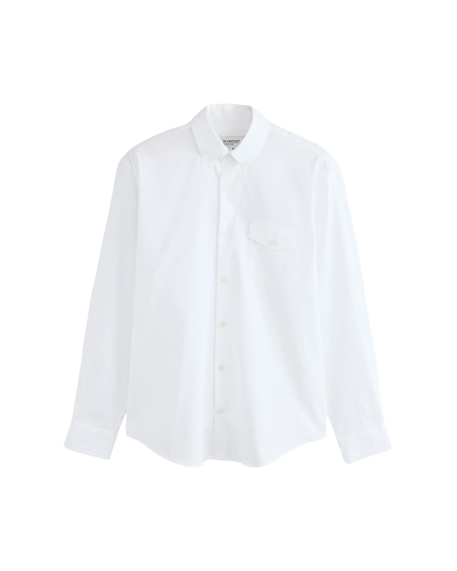 <span>White Poplin Regular Fit Cotton Long Sleeve Archive Collection Shirt</span>