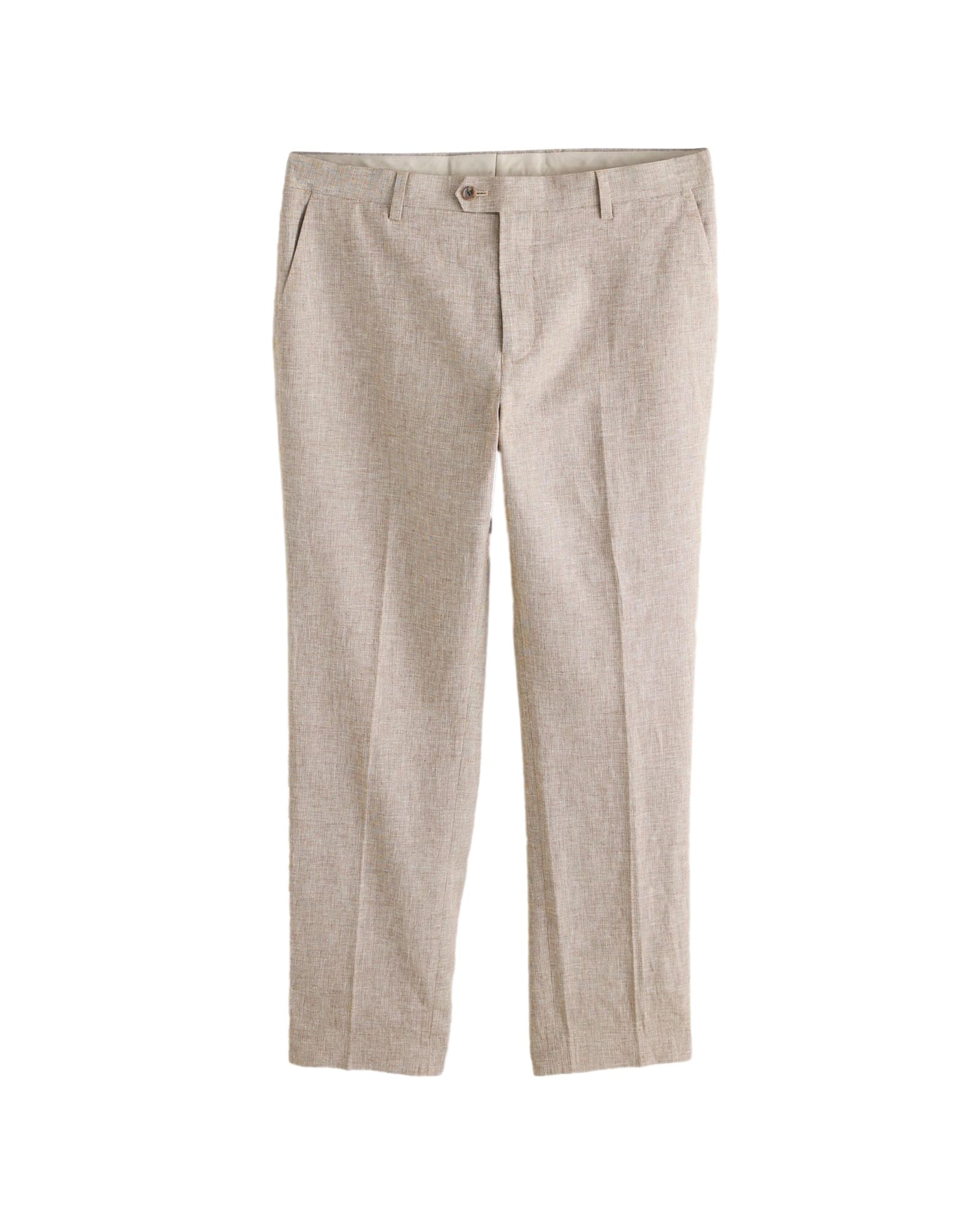 <span>Neutral Tailored Fit Linen Blend Texture Suit Trousers</span>