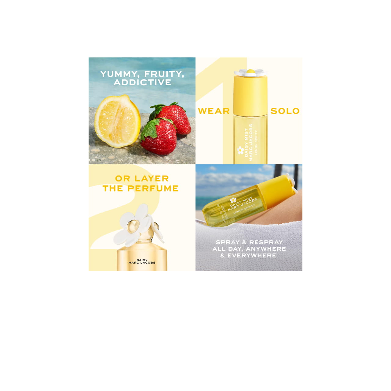 MARC JACOBS DAISY LEMON SPRITZ HAIR & BODY LOTION
