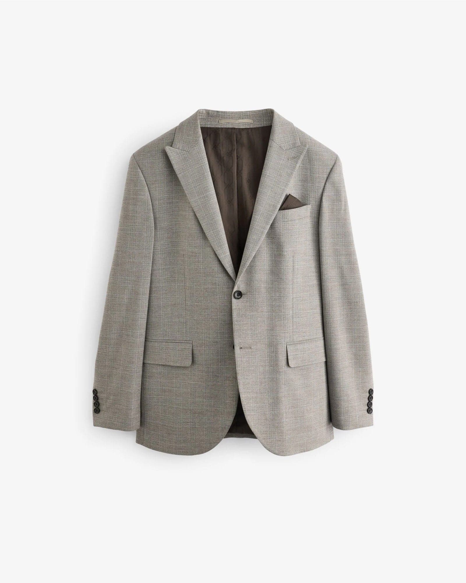 <span>Neutral Slim Fit Check Suit Jacket</span>
