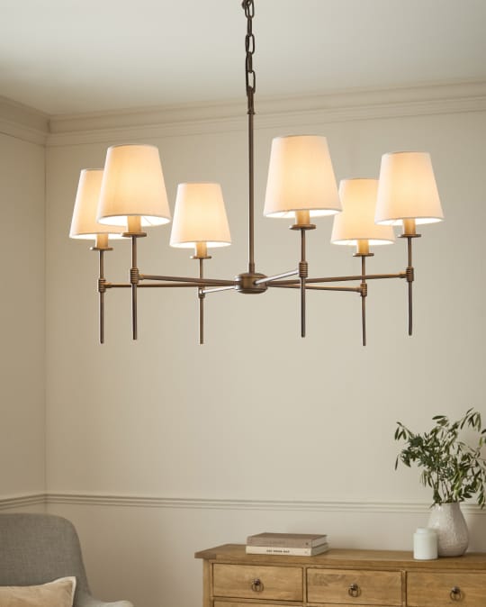 Bronze Carolina Chandelier 6 Light Ceiling Light Fitting