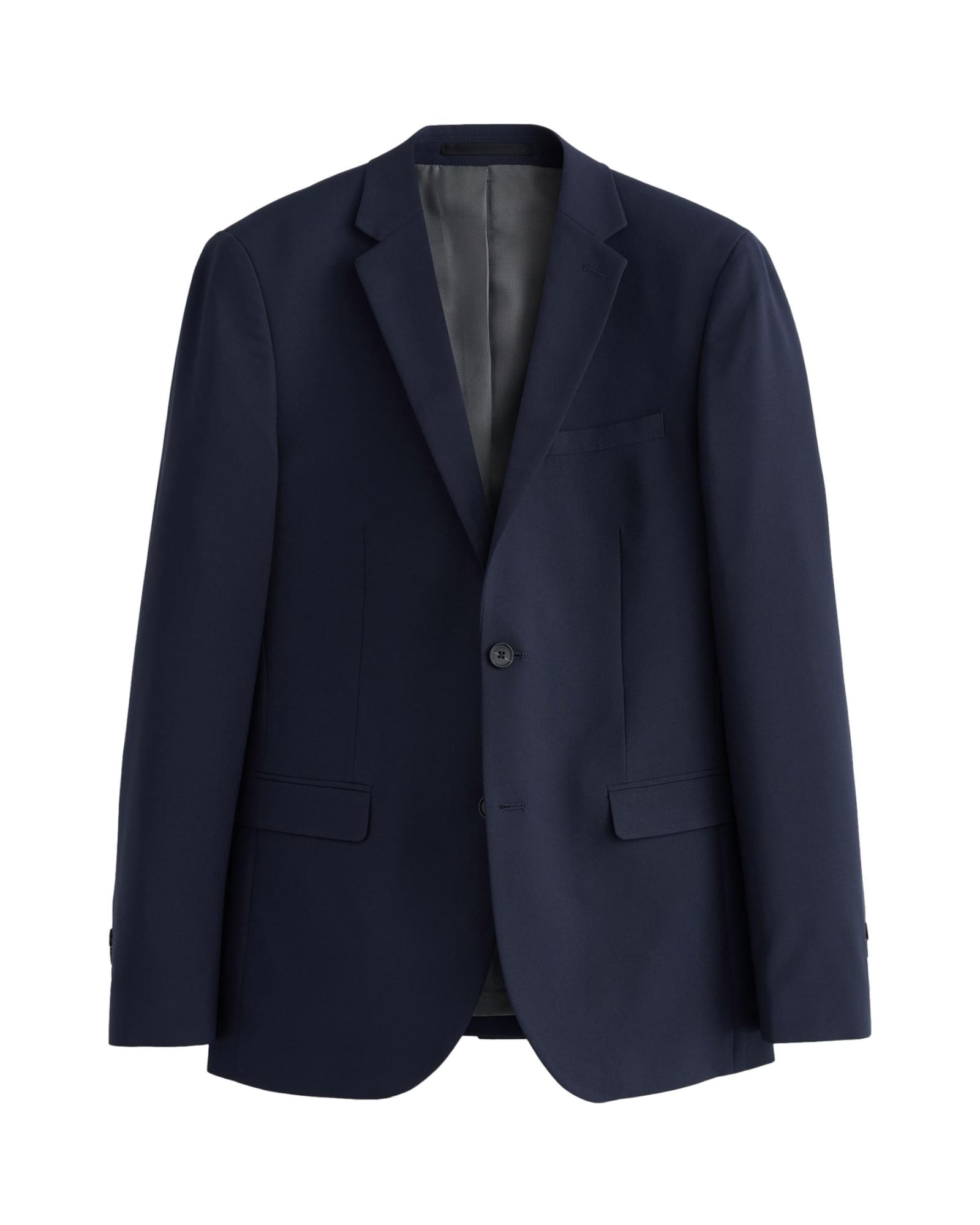 <span>Navy Blue Slim Fit Essential Suit Jacket</span>