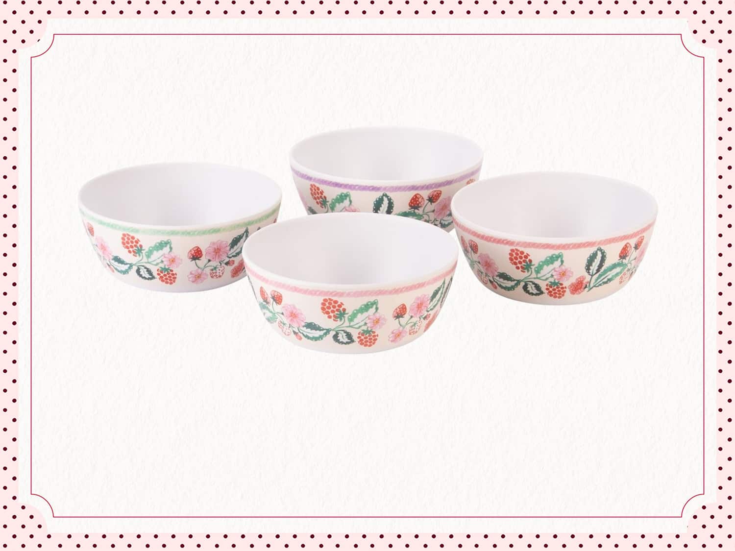 <span>4 Raspberry Cereal Bowls</span>