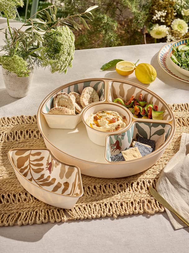 Natural Vacation Picnic Chip and Dip Set
