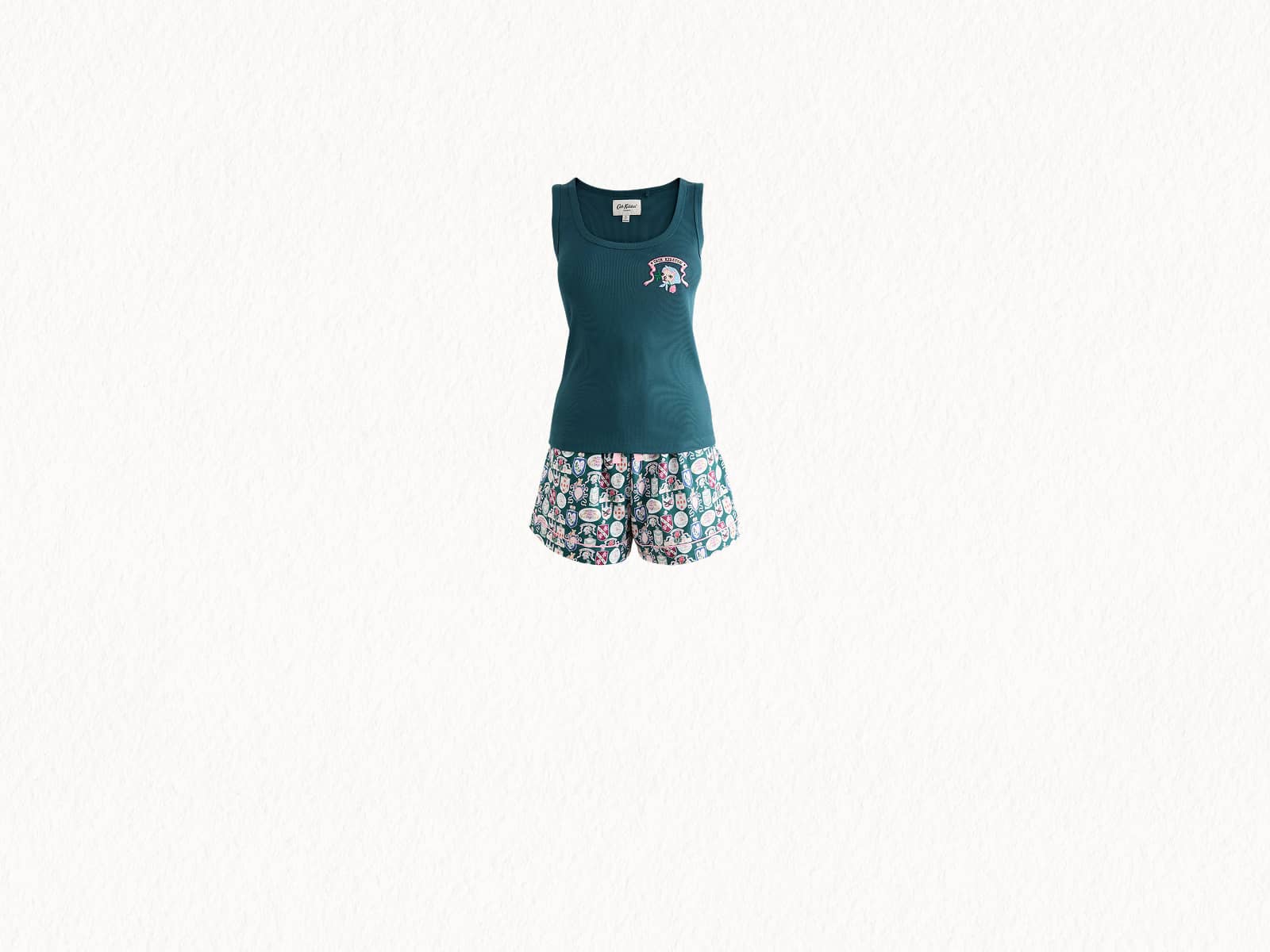 Teal Biggles Dog Vest Pyjamas