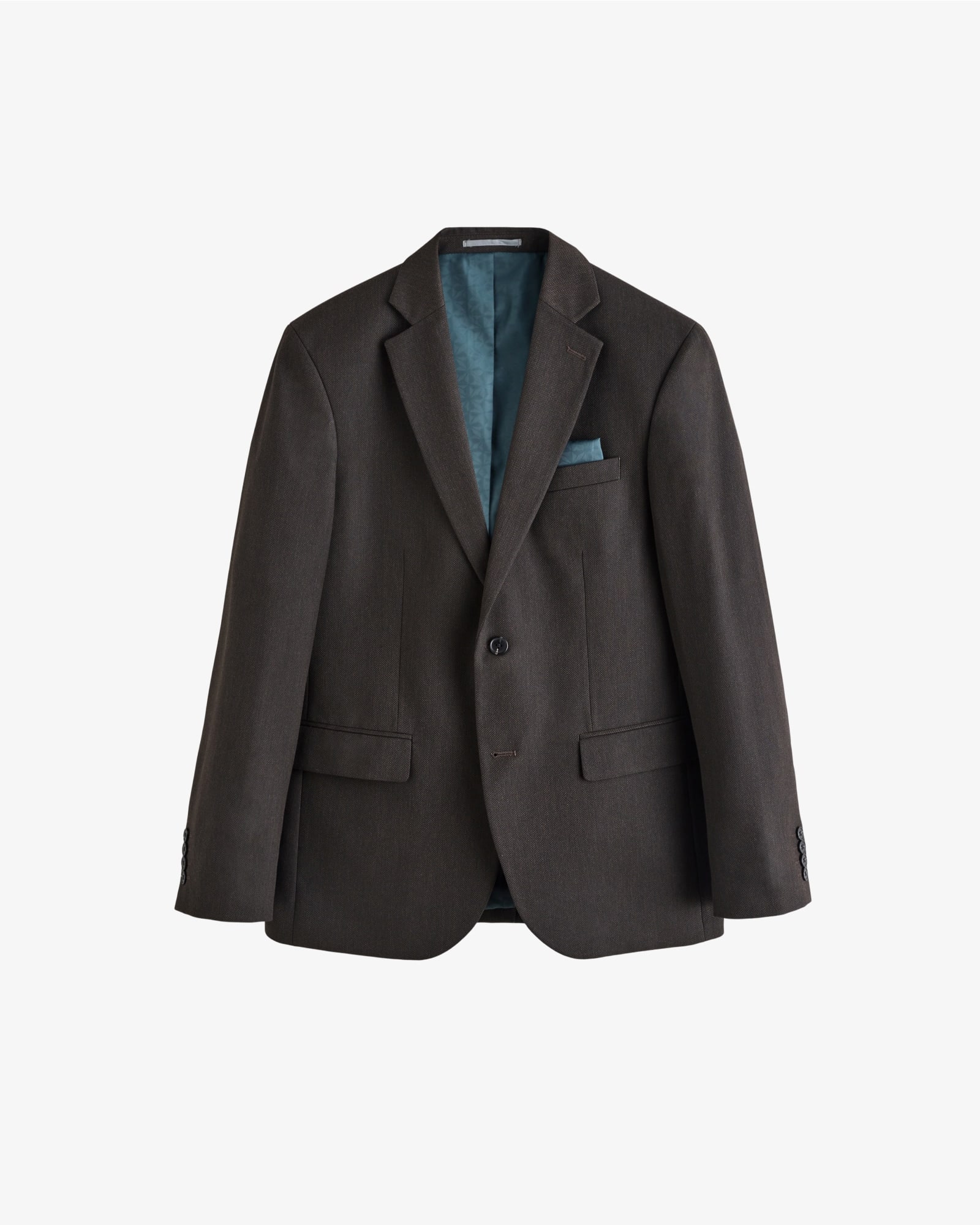 <span>Black Regular Fit Textured Suit Jacket</span>