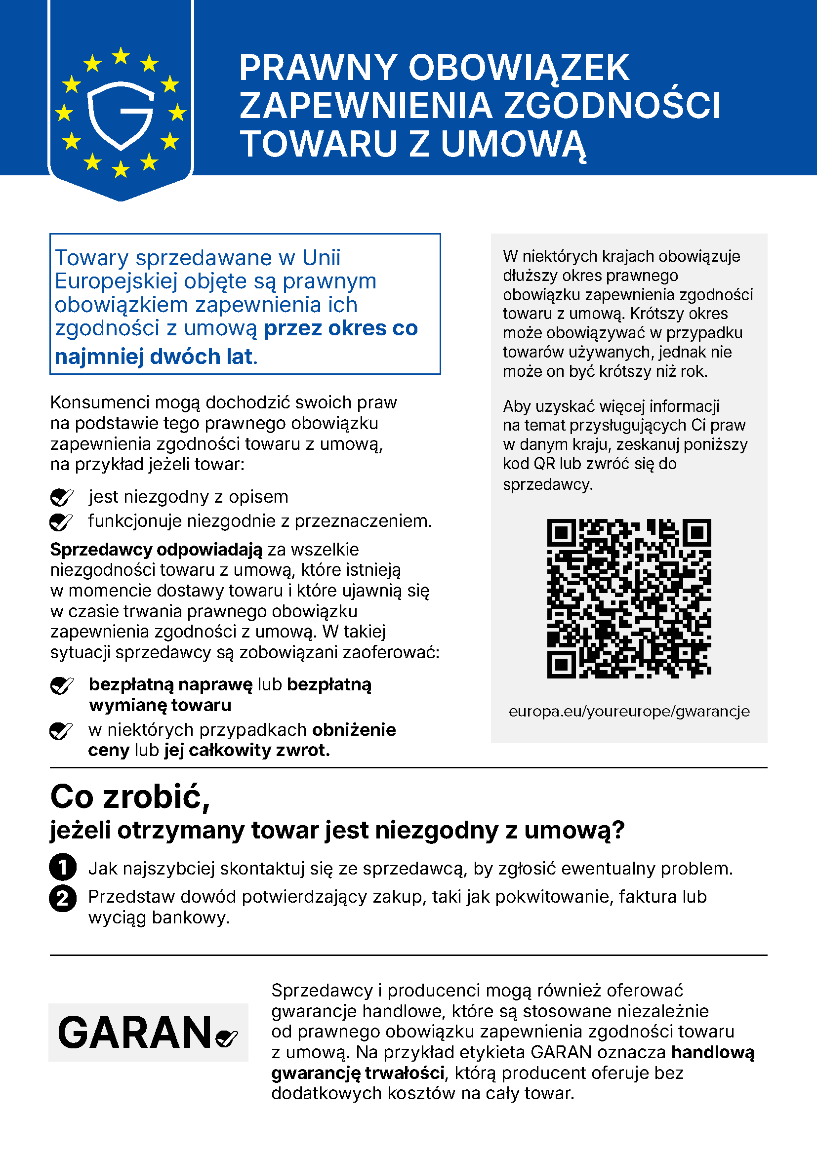 Legal Guarantee Notice
