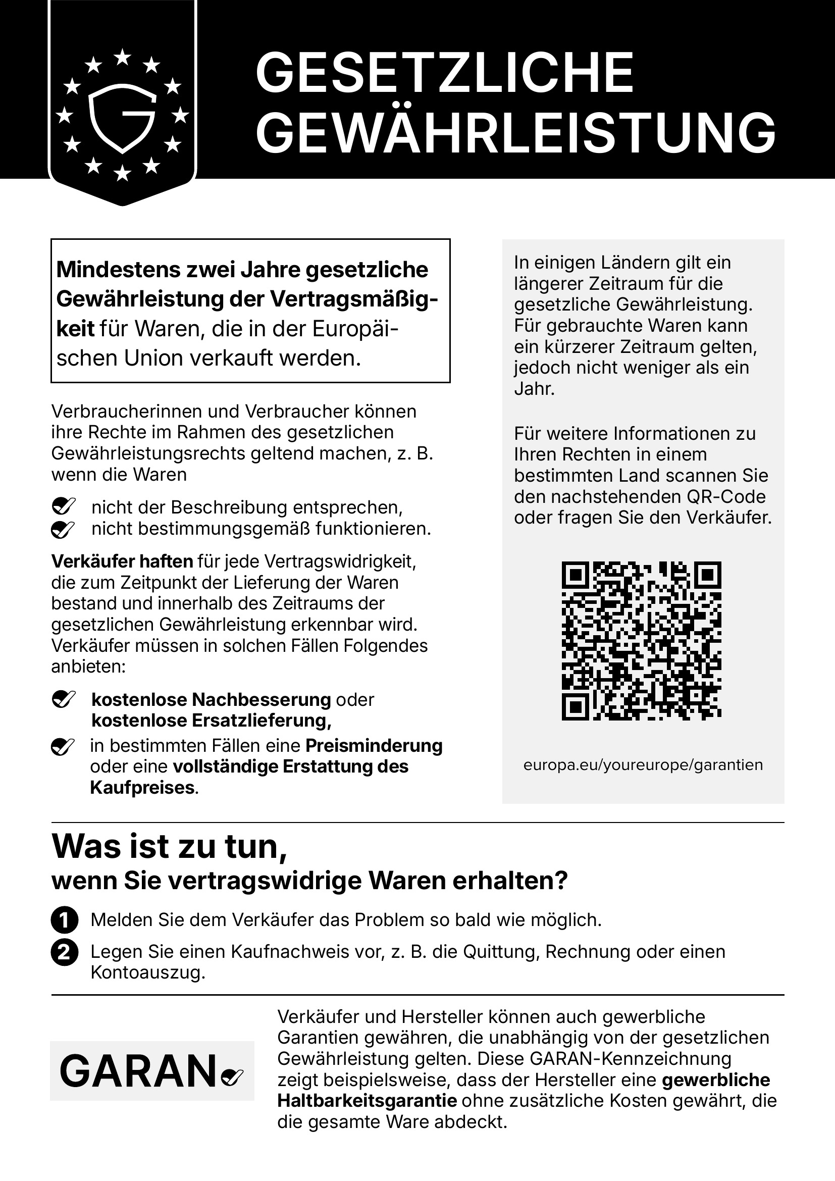 Legal Guarantee Notice - Page 2