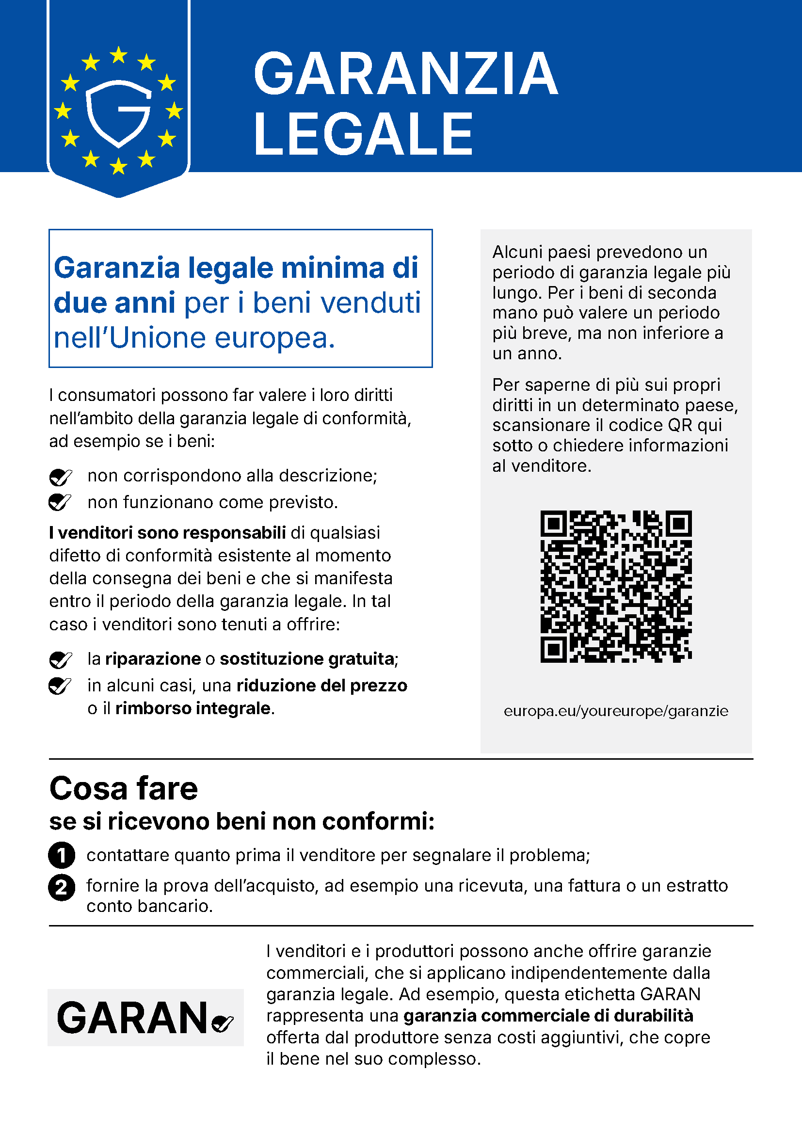 Legal Guarantee Notice