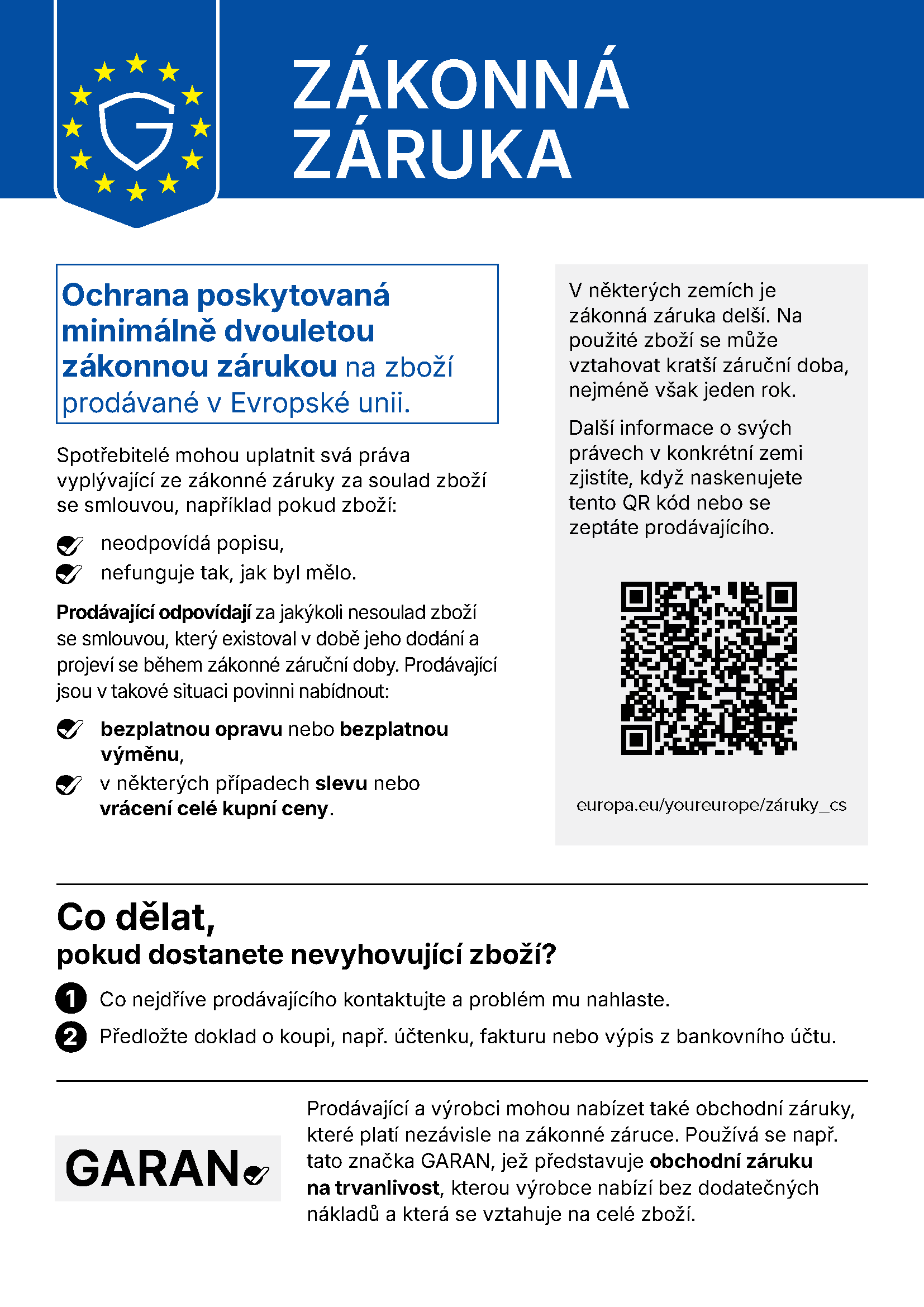 Legal Guarantee Notice