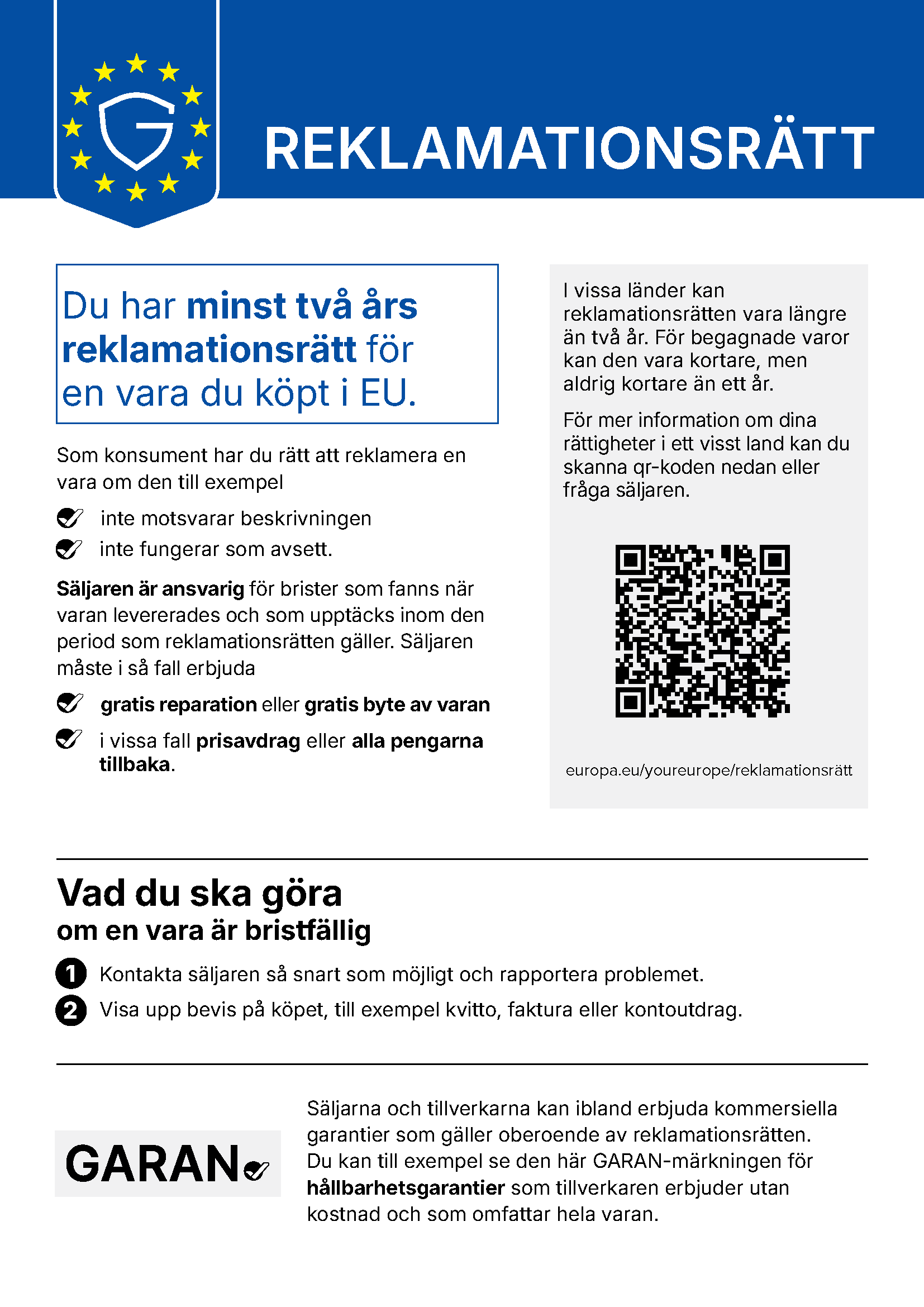 Legal Guarantee Notice