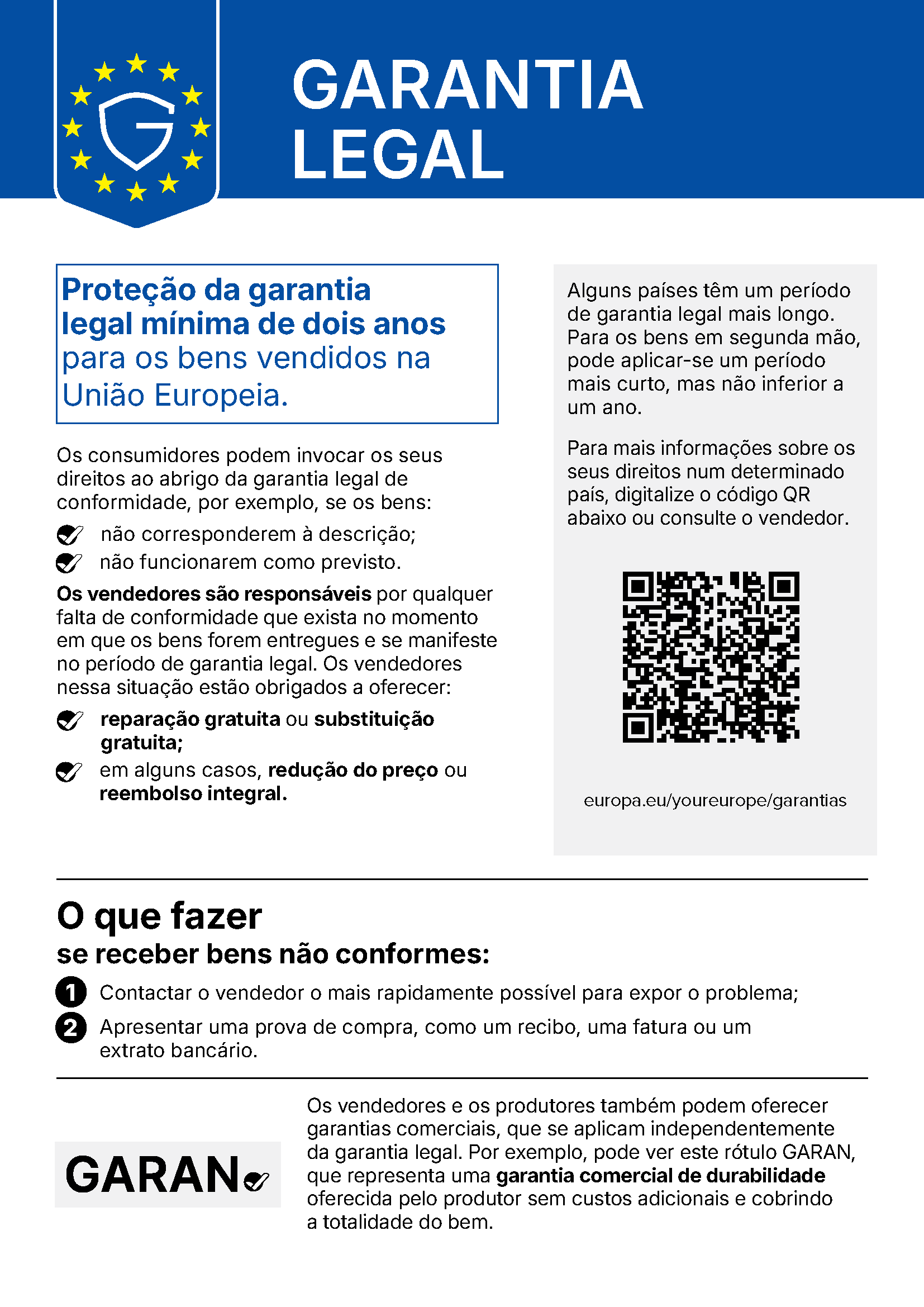 Legal Guarantee Notice